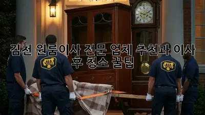김천 원룸이사, 전문 업체 추천과 이사 후 청소 꿀팁!